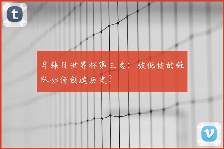 年韩日世界杯第三名:被低估的强队如何创造历史?